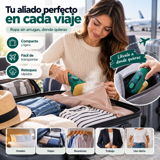 MINI PLANCHA VAPOR PORTATIL - TU ROPA LISTA SIN PERDER TIEMPO